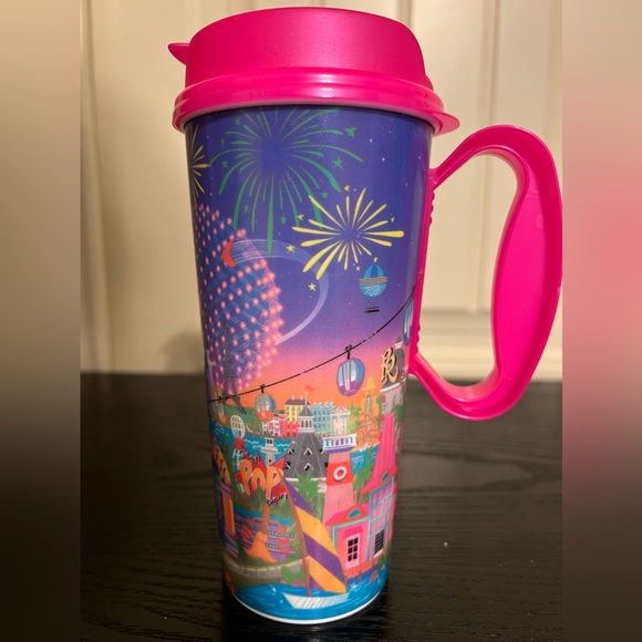 2024 Disney Resort Reusable Refillable Mug Mickey & Friends 4 Parks - Lot of 2 - Picture 4 of 7